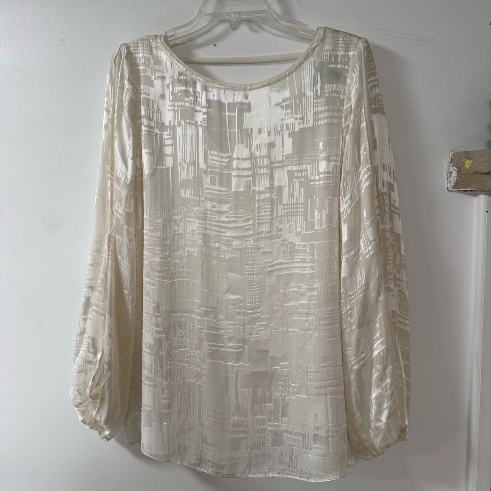 Long Sleeve Cream Blouse